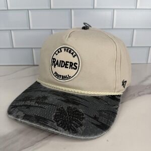 Las Vegas‎ Raiders Hat Cap Snap Back Mens One Size Beige Floral 47 Tropical NWOT
